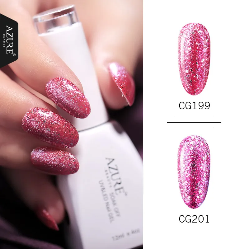 Azure belleza Super brillante Gel esmalte de uñas 12 ML UV Gel esmalte platino brillo Semi permanente Gel polaco barniz