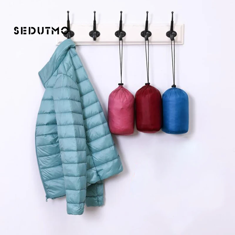 

SEDUTMO Spring Plus Size 4XL Womens Down Jackets Winter Duck Down Coat Ultra Light Short Hoodie Puffer Jacket Parkas ED664