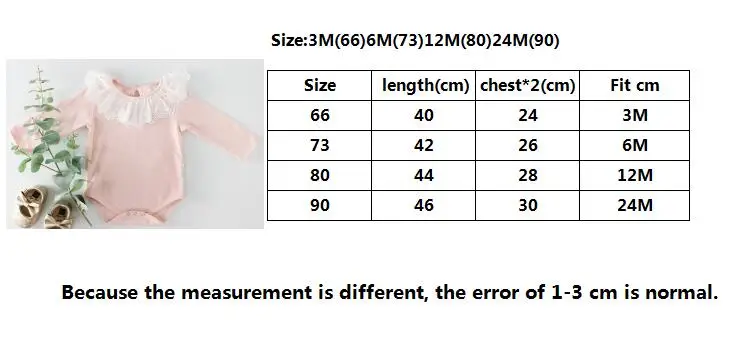 Детский комбинезон для девочек; модная весенняя одежда для новорожденных девочек; хлопковый комбинезон с длинными рукавами и кружевным воротником; одежда для маленьких девочек