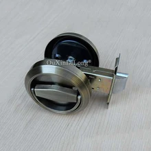 Brand New 10PCS Stainless Steel Bronze Cup Handle Recessed Door Lock Fire Proof Set Disk Ring Locks for 35~45mm Door Thickness free shipping stainless steel door handle house ornamentation door hardware locks invisibility door lock ring handle dark locks