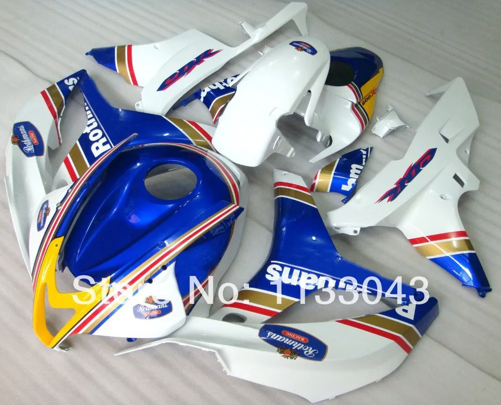 Комплект обтекателей OEM_Quality 100% подходит для HONDA CBR 600 RR 2007 2008 F5 07 08 CBR600RR набор белого синего желтого цвета|fairing