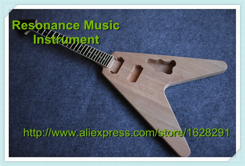 

New Arrival Flying V Unfinished Electric Guitar Kit from China Musical Instrument