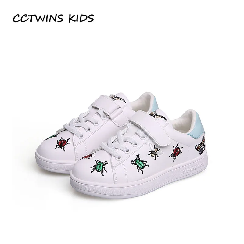 

CCTWINS KIDS 2018 Spring Boy White Casual Trainer Children Pu Leather Casual Shoe Baby Girl Fashion Sport Sneaker F2158