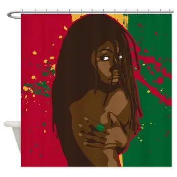 

Bathroom Shower Curtain Rasta Girl Decorative Shower Curtain Waterproof Fabric Shower Curtain Bathroom Decoration(69"x70")