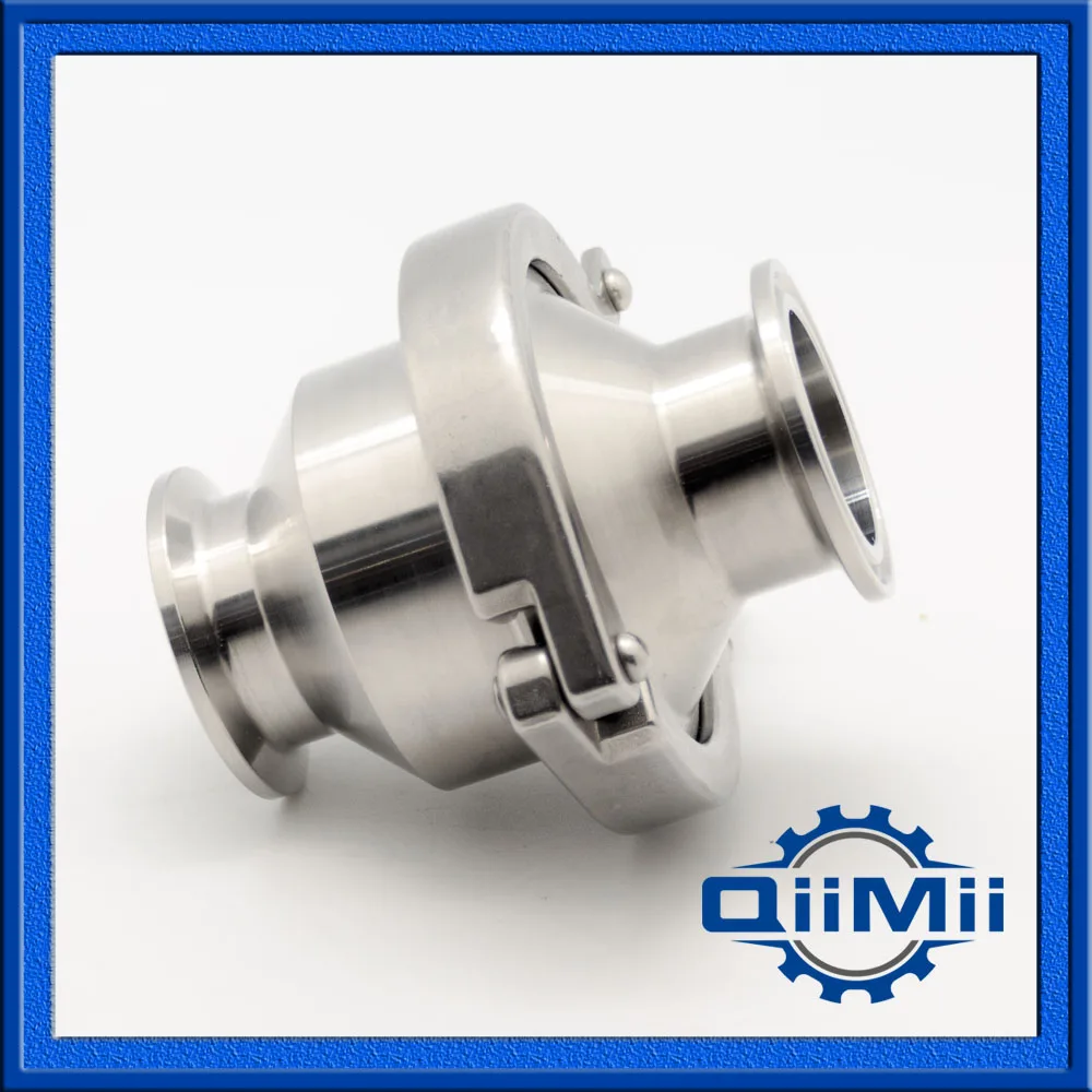DN40 Non Return Valve Stainless Steel SS304 Clamp , Spring Loaded Check