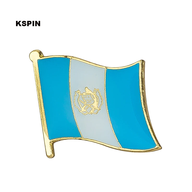 

Guatemala Flag Badge Clips Button for Clothes Metal Kawaii Pins in Brooches KS-0182