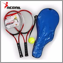 Juego de 2 raquetas de tenis para adolescentes para entrenamiento raqueta de tenis fibra de carbono Material de acero superior cuerda de tenis con bola gratis