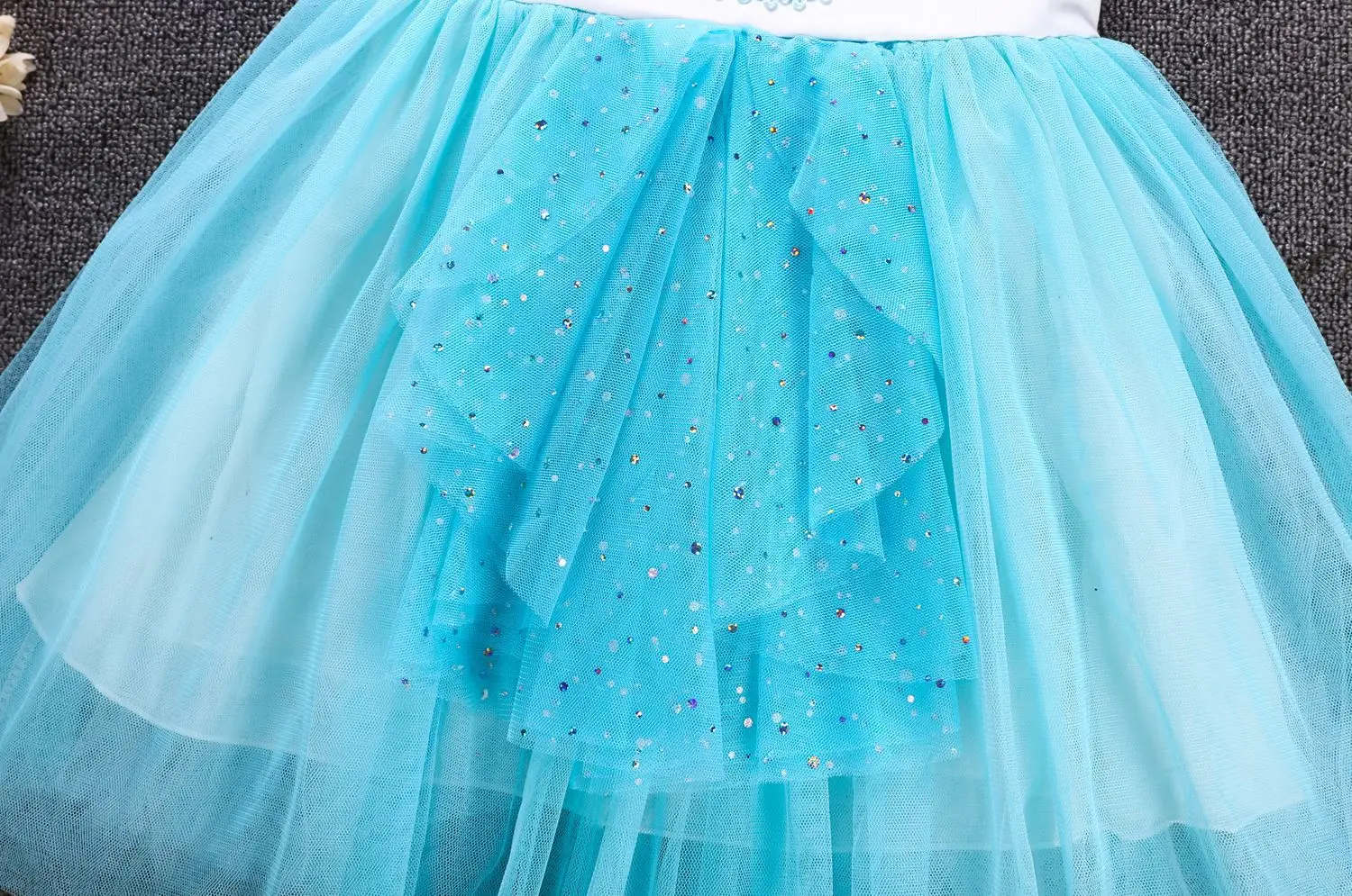 Платье Принцессы Диснея из мультфильма «Холодное сердце»; Эльза; коллекция года; детская одежда с короткими рукавами; одежда для выступлений Анны; летнее платье-пачка для девочек; бальное платье