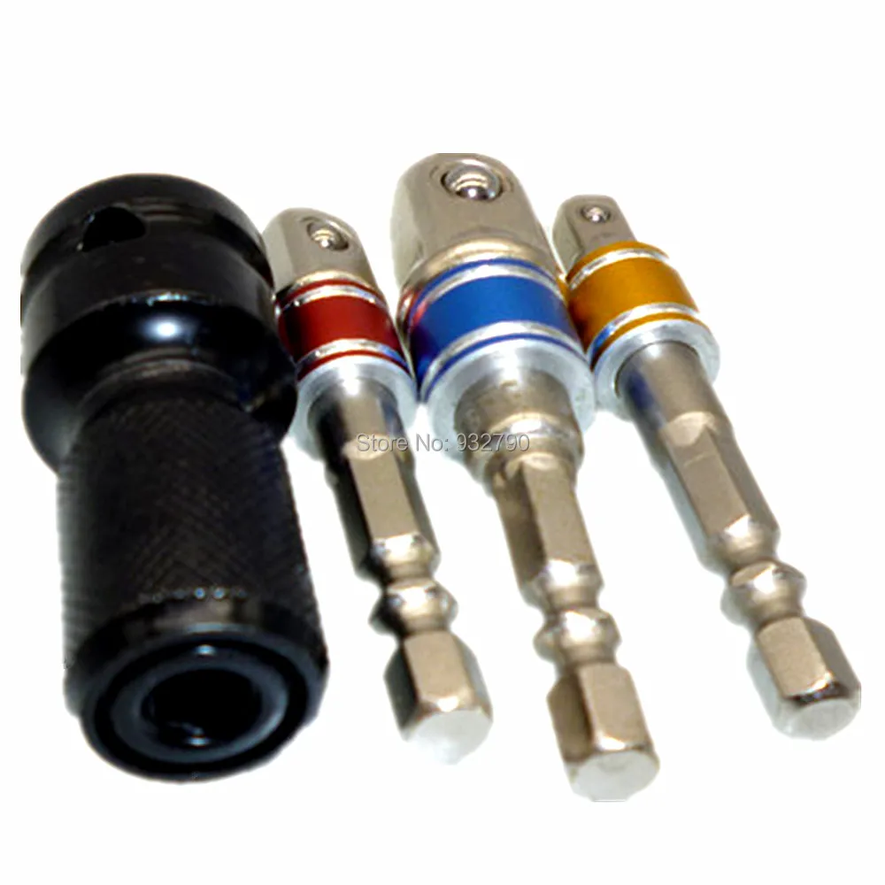 3pc Douille Embout Adaptateur Set Tige Hex à 1//4/" 3//8/" 1//2/" Impact Drill Bit Driver S
