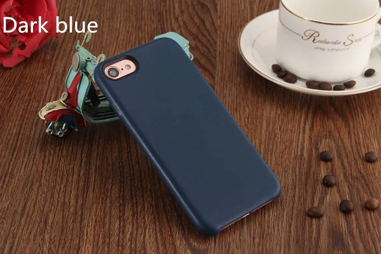 PU leather Case For iPhone Xs Xs max Xr X 8 7 Plus,good quality Back Cover luxury Phone Coque bag for SE 5S 6s plus without logo - Цвет: Dark blue