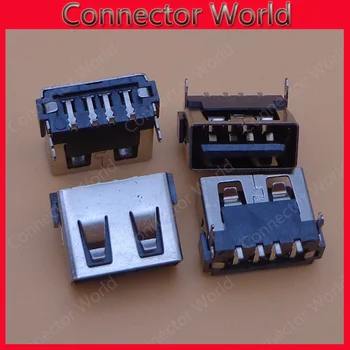 

10-1000pcs micro usb jack socket Connector 2.0 AF 10.0 Volume Edge Front Insert Short Body Black 10.0 type A Mother 180 Degree