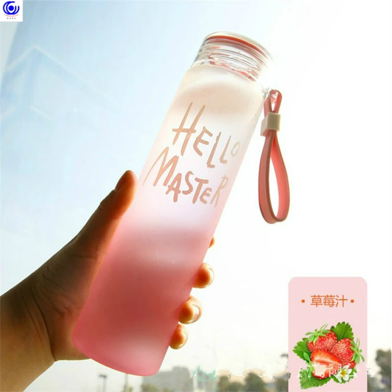 Новые красочные термостойкие стаканы, стеклянная бутылка для воды 400 мл, чашка для прохладного сока, диаметр 45 мм x Высота 19 см