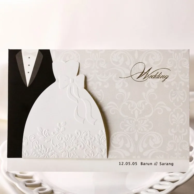 Wedding Invitations With Bride And Groom Character Brides Fine Wedding Papers