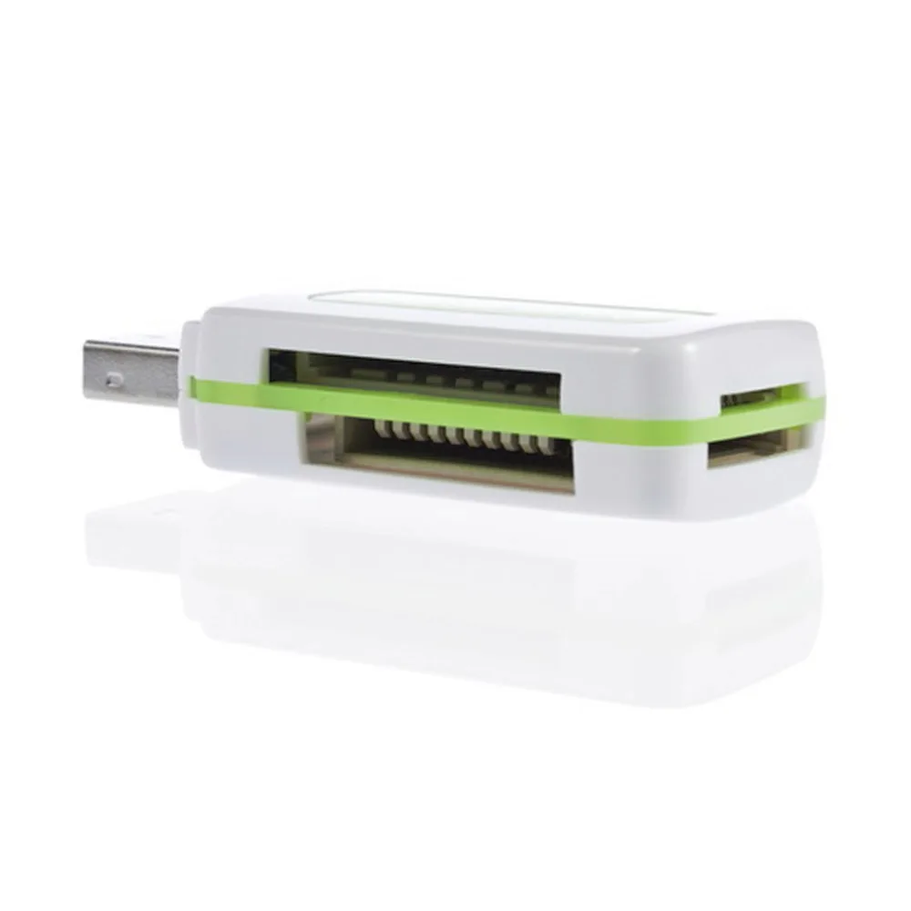 

1pcs USB 2.0 4 in 1 Memory Multi Card Reader for M2 SD SDHC DV Micro SD TF Card Wholesale Green Drop Shipping