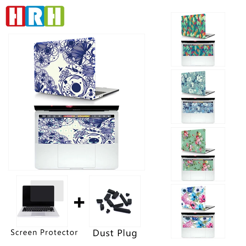 

2 In 1 3D Hoodle Pattern Laptop Body Shell Protective Hard Case and Matching Rubber Cover for MacBook Air Pro Retina 11 12 13 15