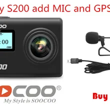 SOOCOO S200 Экшн-камера Ultra HD 4K NTK96660+ IMX078 с WiFi Gryo Голосовое управление внешний микрофон gps 2,4" сенсорный ЖК-дисплей