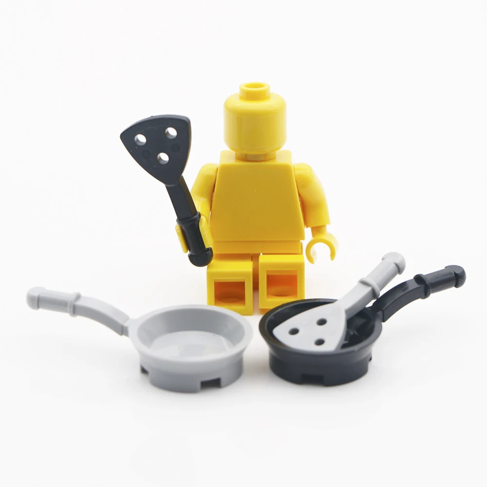 City Accessories Parts Building Blocks Hot Dog Sausage Drumstick Dish Pan Kitchen MOC Bricks Toys Compatible LegoINGlys Friends (1)