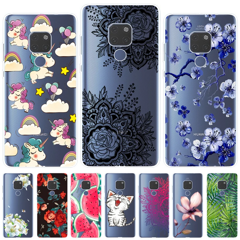 Soft Cases For Huawei Mate 20 Case Cover TPU Silicone Colorful Cartoon Printing Back Fundas Mate20 |