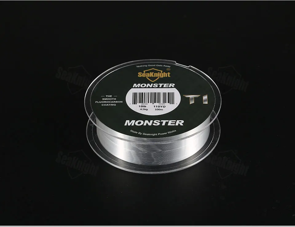 Новая рыболовная леска SeaKnight MONSTER T1, 100 м, 0,148 ярдов, 0,5- мм, фторуглеродное покрытие, леска для ловли карпа, 3 фунта, 10 фунтов, 35 фунтов