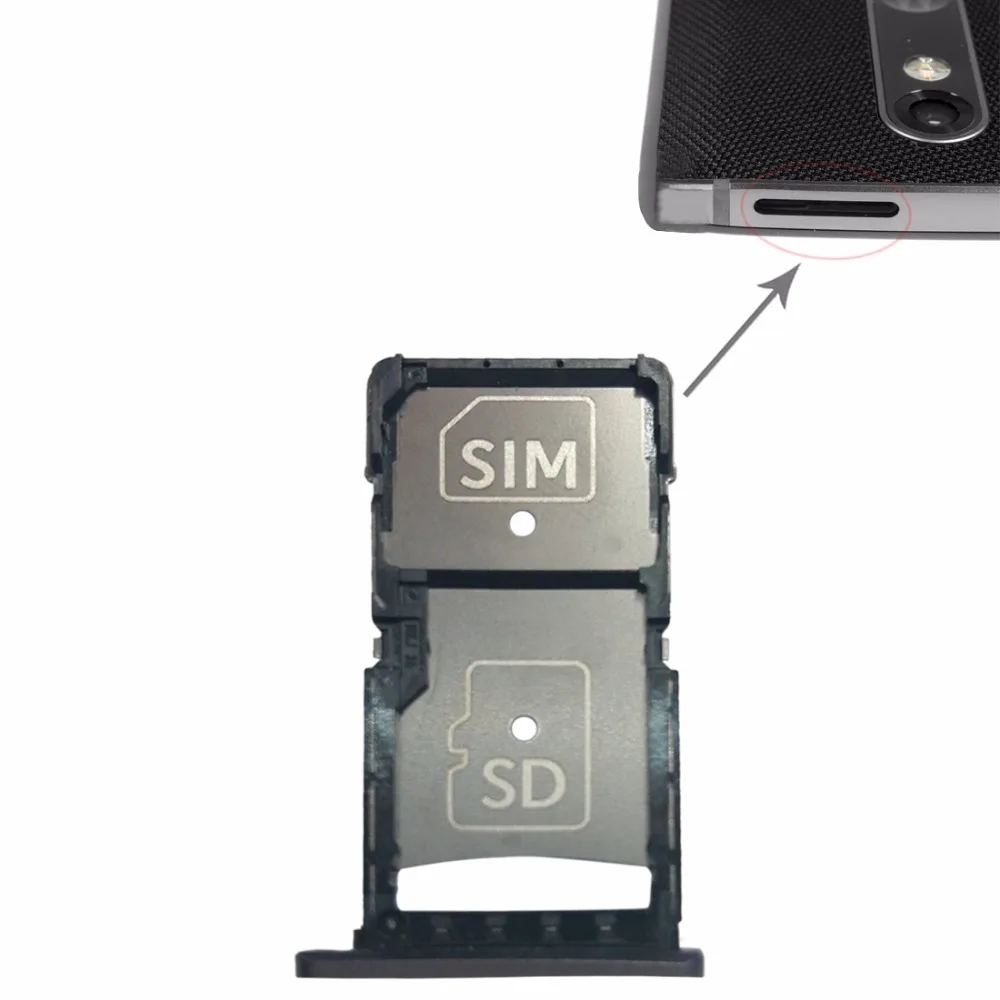 

NEW SIM Card Tray + Micro SD Card Tray for Motorola Droid Turbo 2 / XT1585