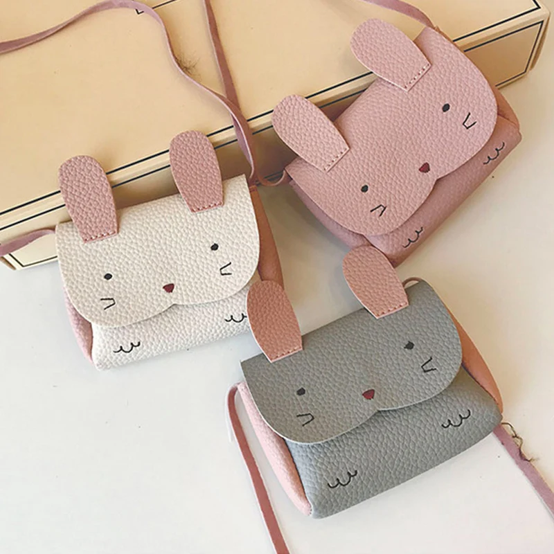 

Cartoon Rabbit Plush Backpack Bag Kid Children Cute Mini Small Wallet Coin Shoulder Messenger Girls Bag