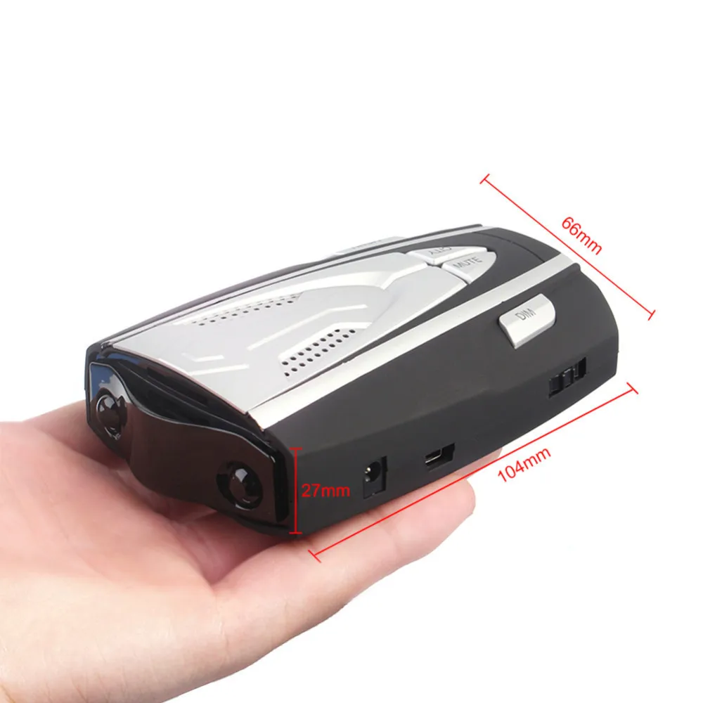 Car Radar Detector Flow Velocity Velocimeter Radar Alarm Voice Broadcast Switch English And Russian Radar Signal Detection