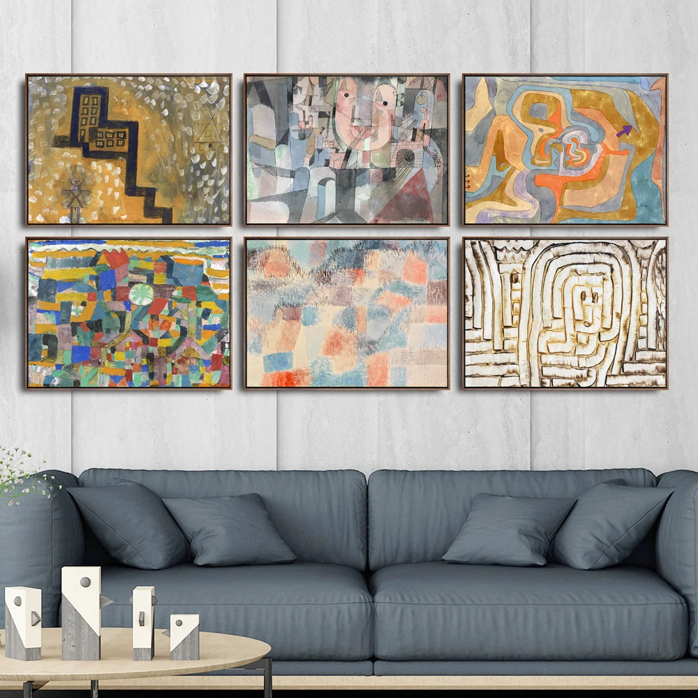Украшение дома художественные настенные картины для гостиной холст с печатью постера картины Швейцария пол Клее абстрактная картина маслом