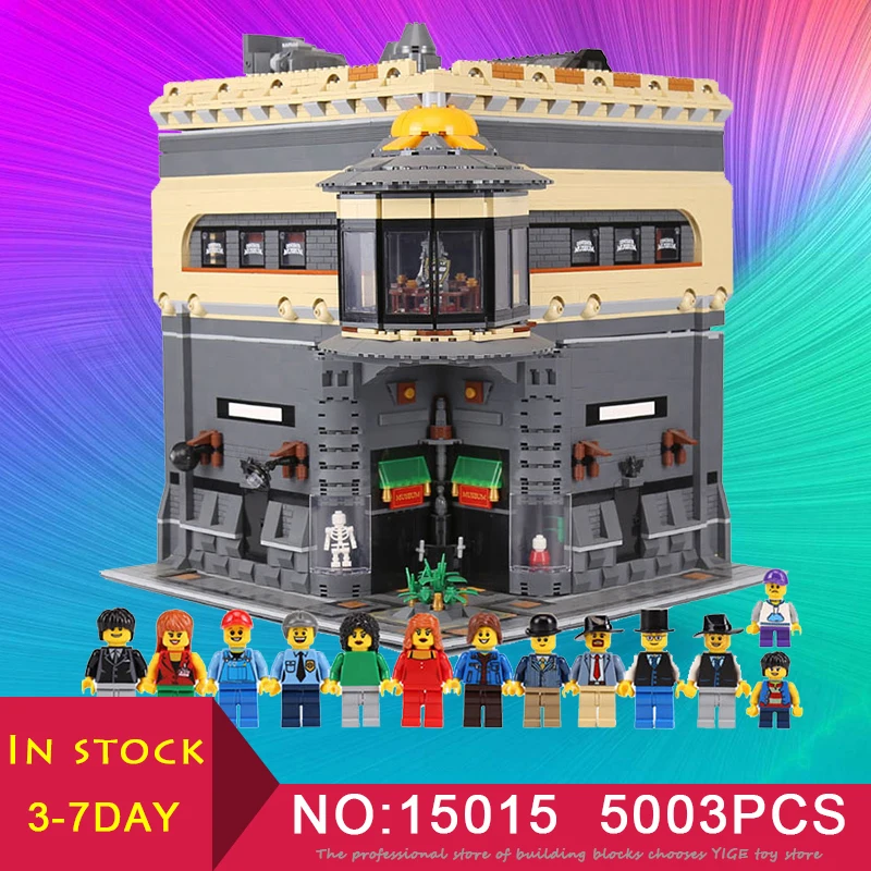 

LEPIN 15015 Street Series Dinosaur Museum 5003Pcs Compatible LegoINglys Building Blocks Kid Bricks Toys Birthday Gift