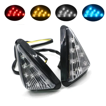 

Motorcycle Triangle Flush Mount Turn Signal Amber LED Light Universal for Honda CBR600RR 2003-2006 DC 12V motocicleta Ligero