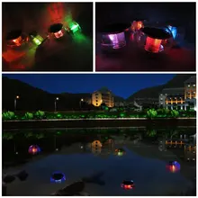 Солнечная мощность водонепроницаемый плавающий бассейн лампа светодиодный 7 цветов Изменение бассейн пруд фонтан плавающий Радужный Свет лампы 2 в светильник фонарик