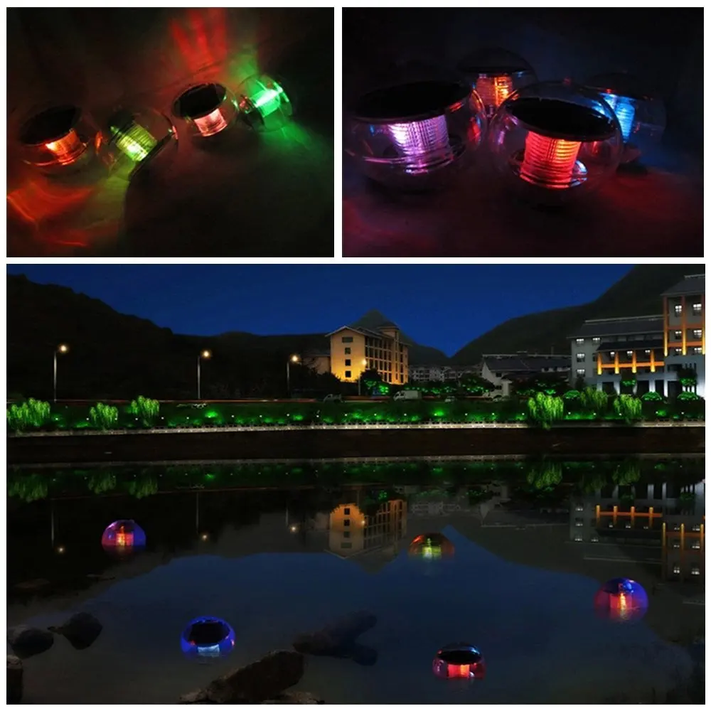 

Solar Power Waterproof Floating Pool Lamp LED 7Colors Changing Pool Pond fountain floating rainbow Light Lamp 2V Luminaria light