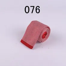 Дизайнерские Модные Повседневные вязаные галстуки для свадебной вечеринки Вязаный Галстук красный с белыми полосками 076