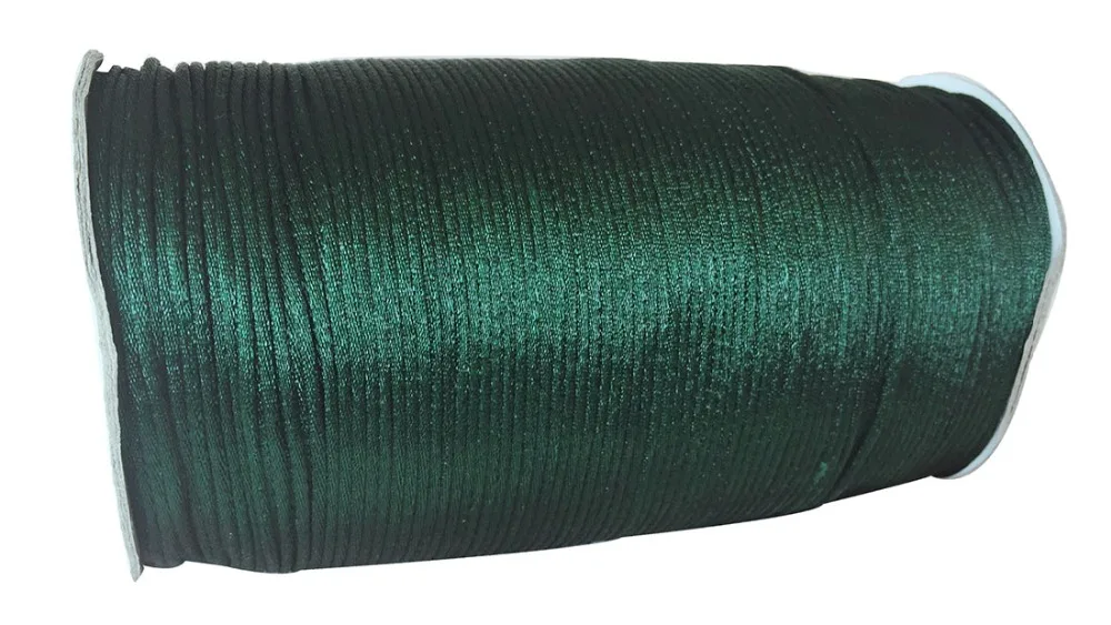 

2.5mm Jungle Green Rattail Nylon Cord Jewelry Making Beading Macrame Rope Bracelet Chinese Knot Accessories 250m/roll