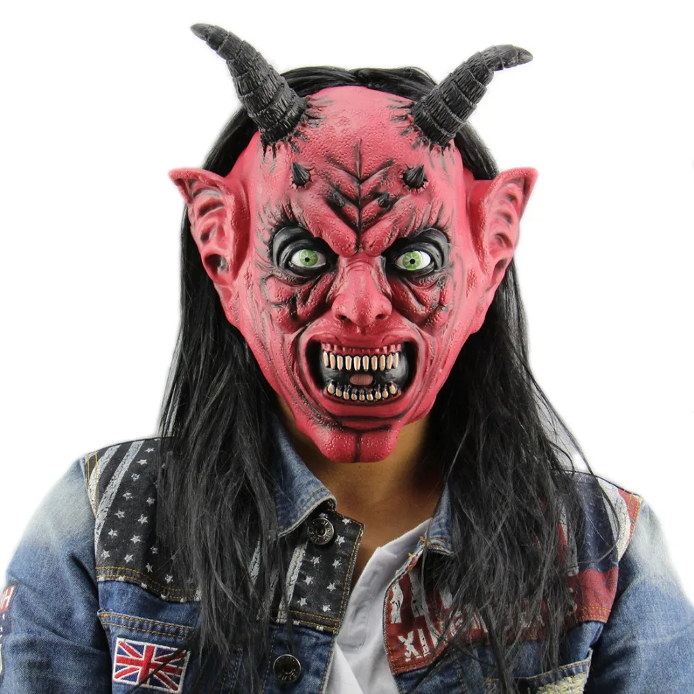 Жуткий страх Хэллоуин маска для косплея реквизит украшения вечеринки Demon Mask Decaying