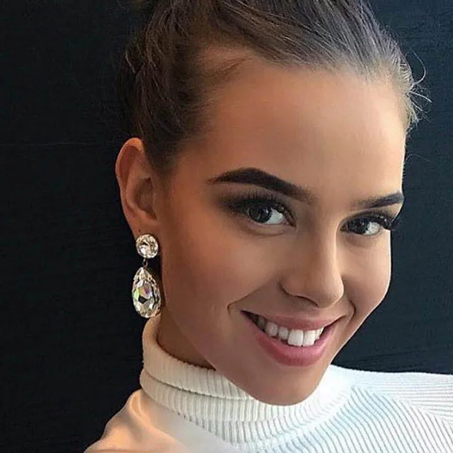 Best Offers Dvacaman Brand Water Drop Crystal Charm Drop Earrings Women Rhinestone Statement Jewelry Wedding Bridal Accessory Love Gift PP17 Best Offers Dvacaman Brand Water Drop Crystal Charm Drop Earrings Women Rhinestone Statement Jewelry Wedding Bridal Accessory Love Gift PP17