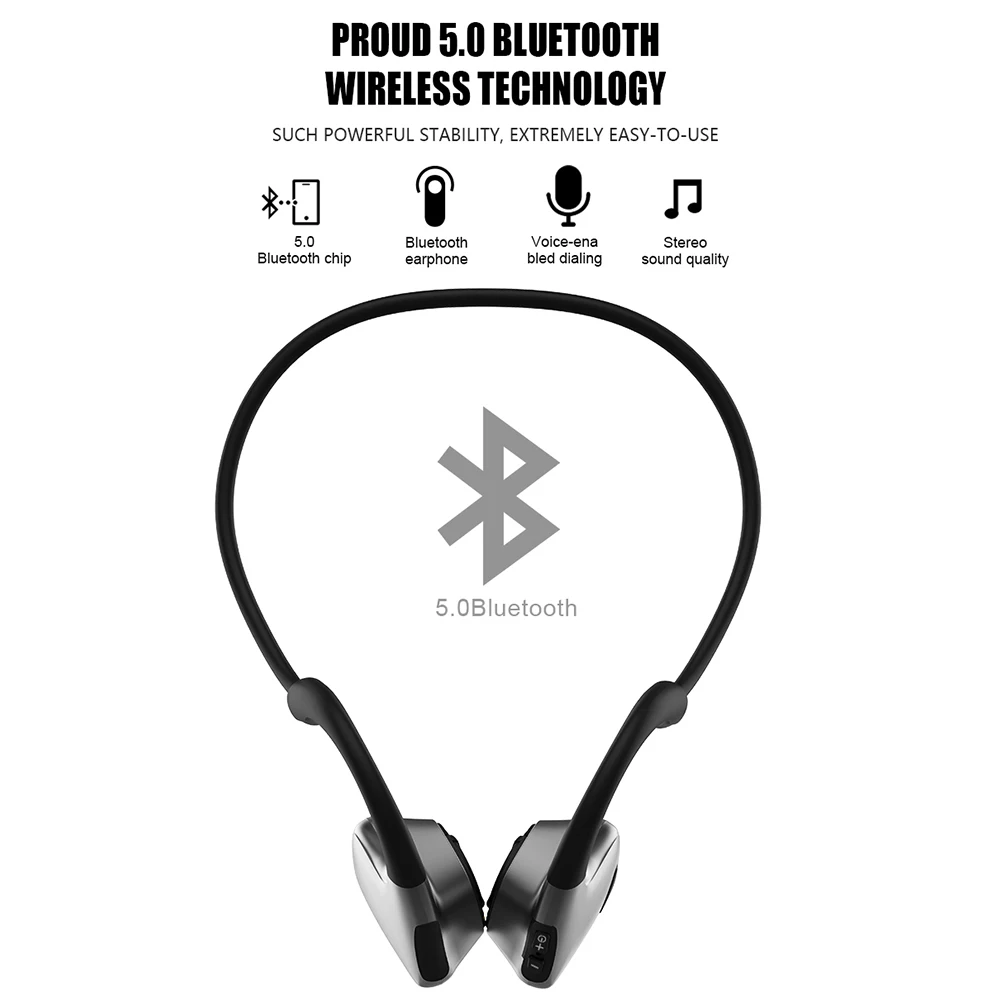 Bluetooth 5,0 оригинальные наушники костной проводимости R9 Беспроводной спортивные наушники с нашейным ободом для iPhone Xiaomi huawei чехол для телефона