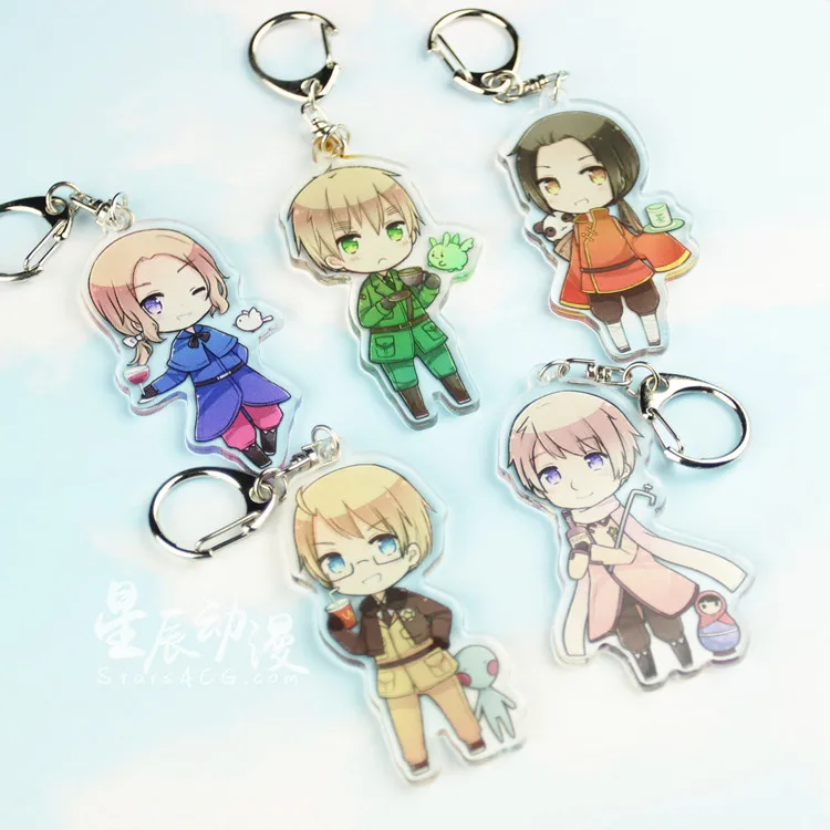 5 шт./лот Hetalia Axis Powers Q версия брелок Kawaii милый акриловый Lucia прозрачный