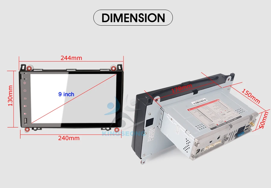 Excellent 9" Android 8.0 Autoradio Car Stereo GPS DAB+ DVR SD BT Car Multimedia Player For Mercedes Benz Sprinter Bluetooth WiFi 3G 24