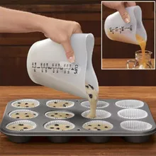 Измерение чашки цельнокроеное платье выпечки Инструмент Силиконовые чашки Кухня