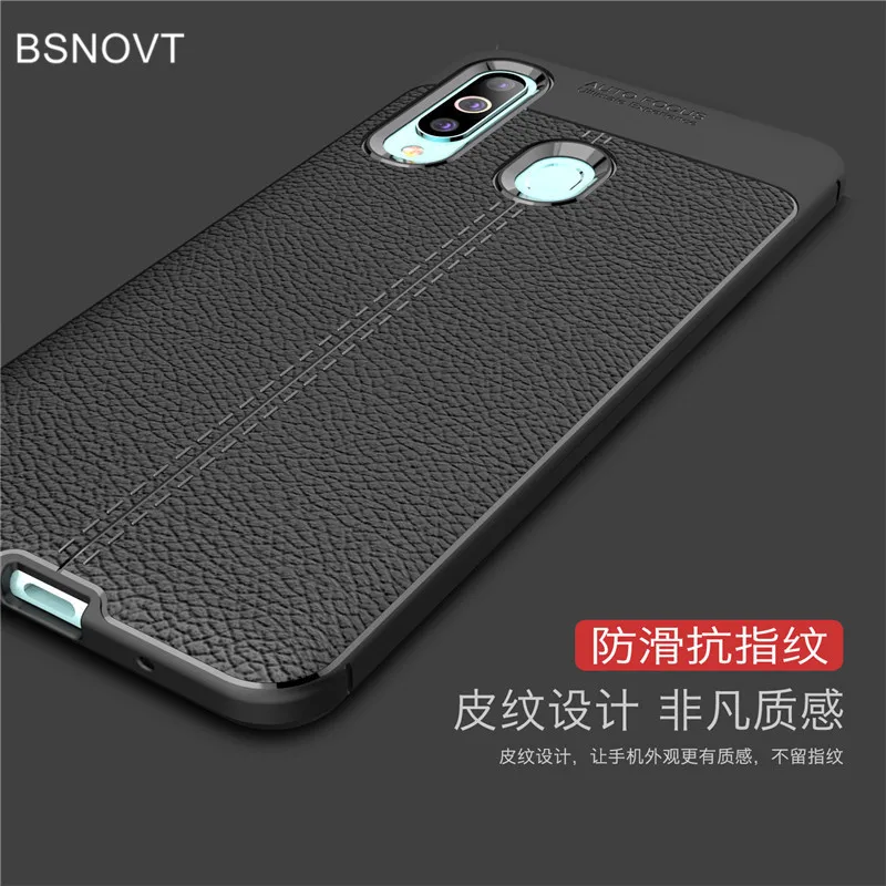 BSNOVT For Case Samsung Galaxy A60 Cover Soft Silicone TPU Leather Shockproof Phone Case For Samsung Galaxy A60 Funda SM-A606F