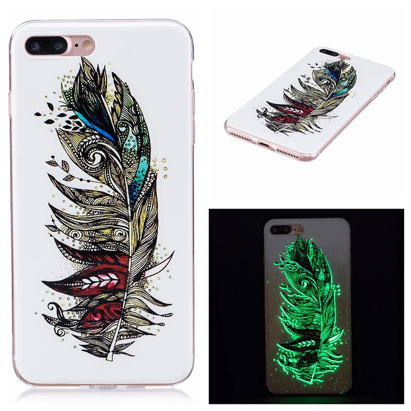 Nephy Мягкий силиконовый чехол для iPhone 6S 5S 6 5 S C SE X 8 7 Plus 6splus 7plus 8plus 3D светящийся