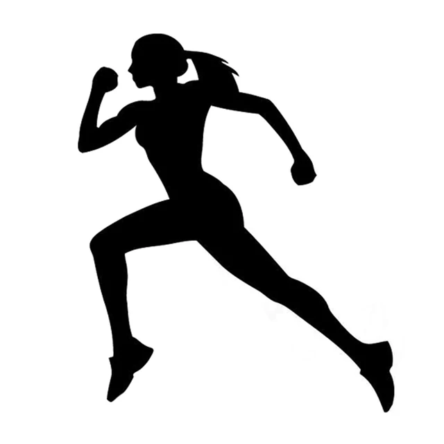 11.5CM*13.6CM Fashion Runner Sport Fitness Silhouette Vinyl Car Sticker ...