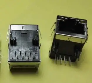 

5PCS RJ45 8PIN 8 PIN socket with lamp with shrapnel with transformer IC ZJ