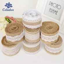 Rolo de rendas de juta para decoração, 2 metros, 5cm fita de renda de juta natural rústica, decoração de casamento, natal, suprimentos para festa