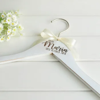 

Custom Wedding Hanger Personalized Bridal Hanger Bridesmaids Gift Engraved Wedding Clothes,Dress Hanger