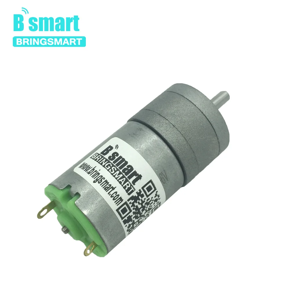 

Bringsmart 12v DC Gear Motor Carbon Brush Strong Magnetic Reducer 6v Metal Micro Motor for Mechanical car Boat Robot JGA25-280