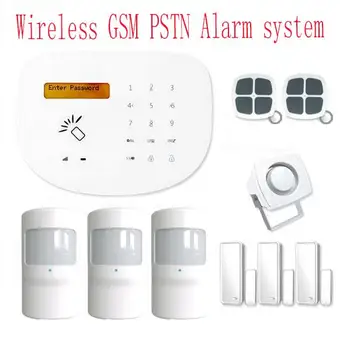 

433mhz Home GSM Burglar Alarm System LCD display RFID function GSM Alarm system support smart zone function