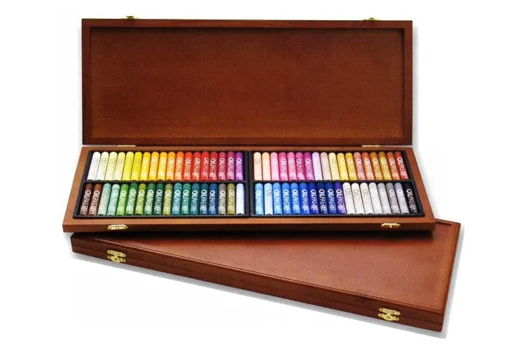 

Free Shipping 72 Colors Mungyo Gallery Artists' Round Full SZ Oil Pastel Wood Box MOP-72W