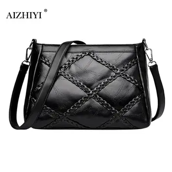 

Women Handbag Casual Handbags Female Designer Bag Leather Plaid Messenger bag Shoulder Small square package Shoulder Bag