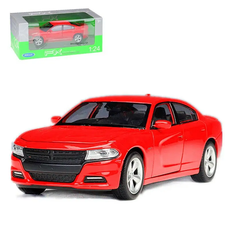 

Welly 1:24 2016 Dodge Charger R/T Diecast Model Sports Racing Car NEW IN BOX